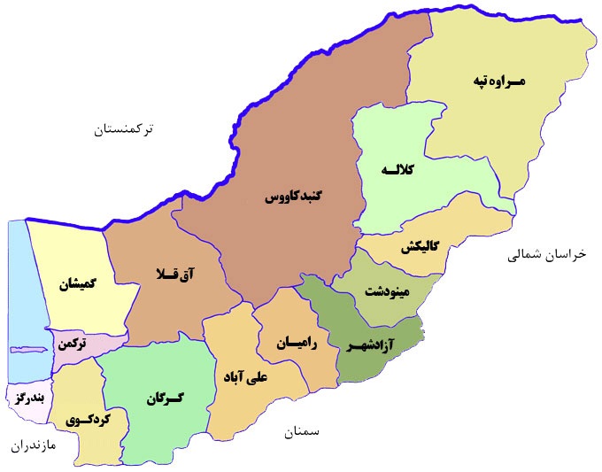 نقشه گلستان