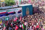 ارائه خدمات ارتباطی حوزه ارتباطات گلستان به زائران مراسم تشییع