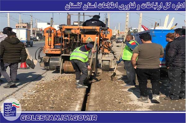 فیبر نوری گرگان با سرعت در حال تکمیل است