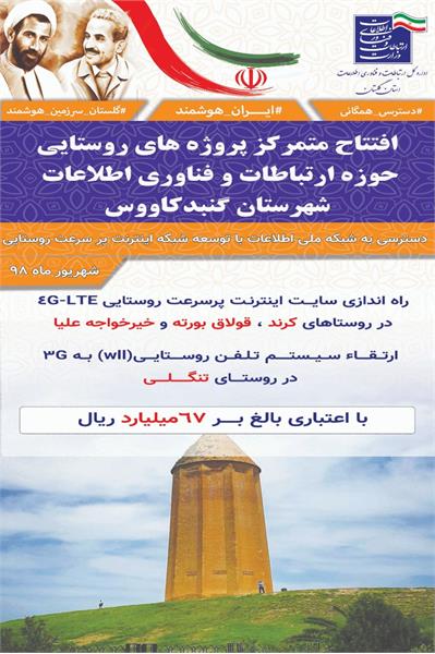 افتتاح متمرکز پروژه های روستایی گنبد کاووس
